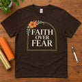 Faith Over Fear design on a t-shirt